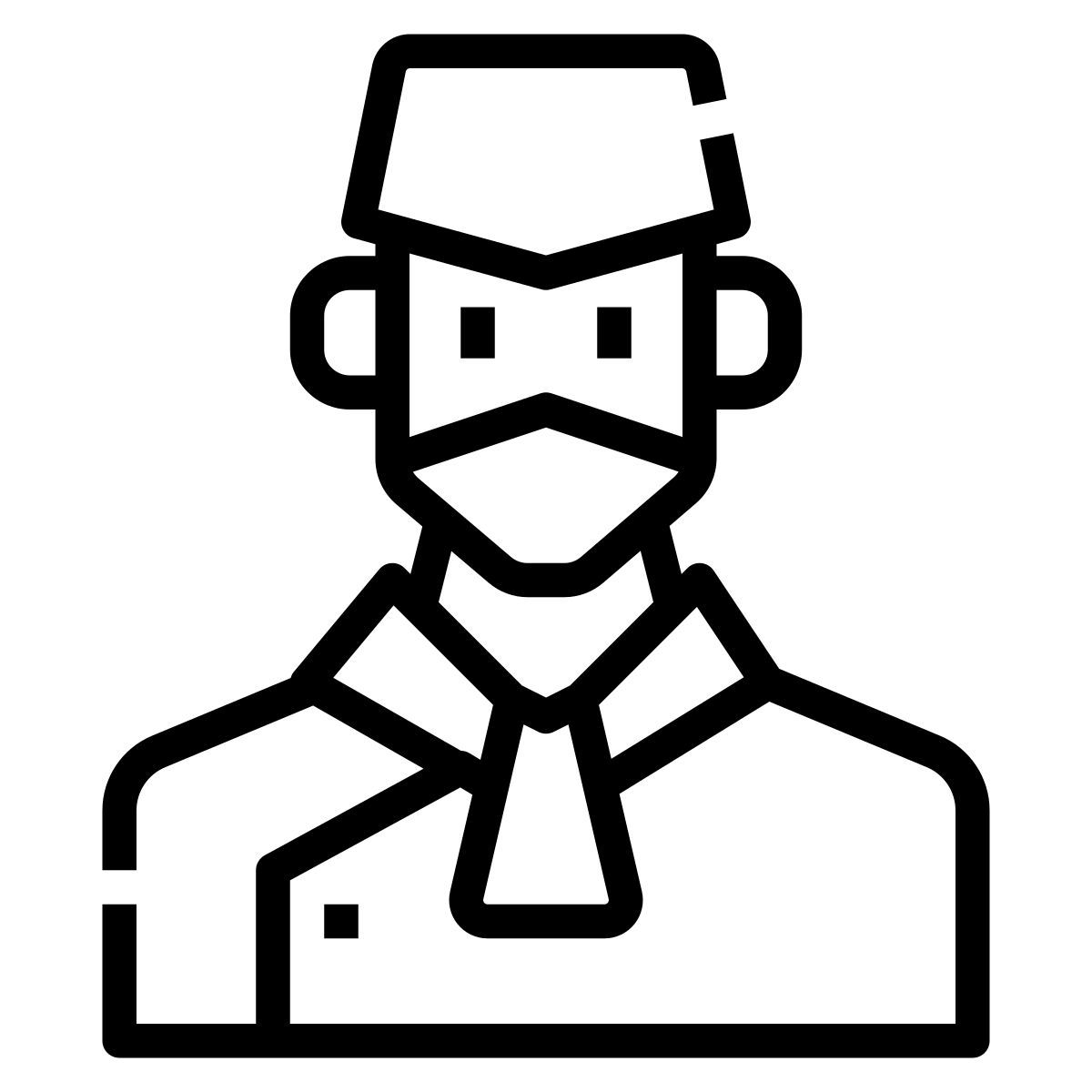 chef in mask icon