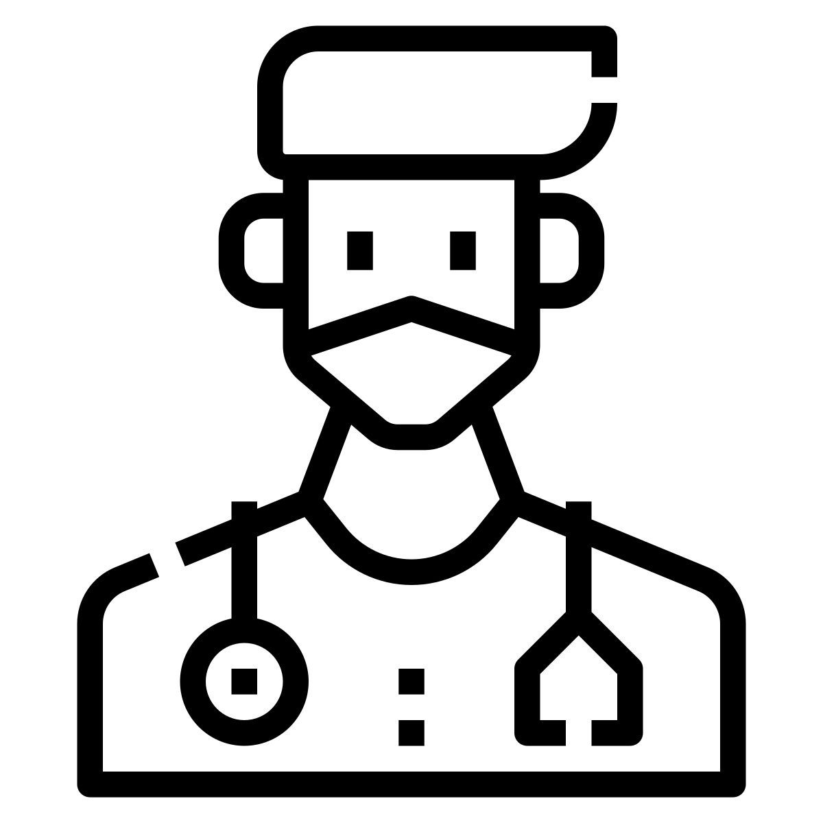 doctor in mask icon