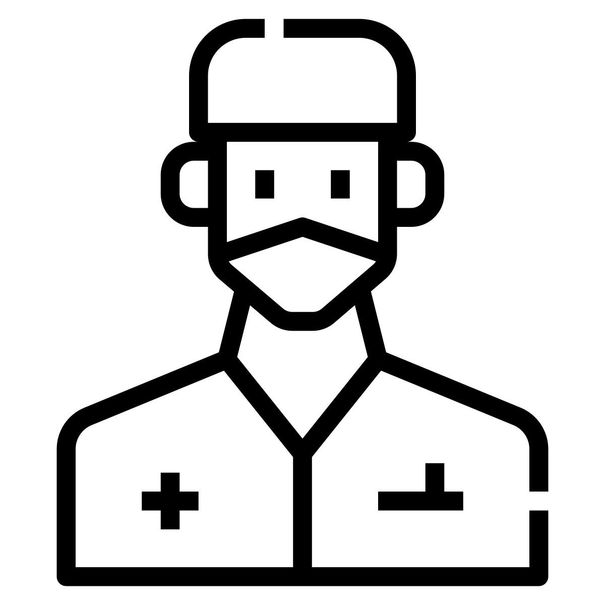 doctor in mask icon