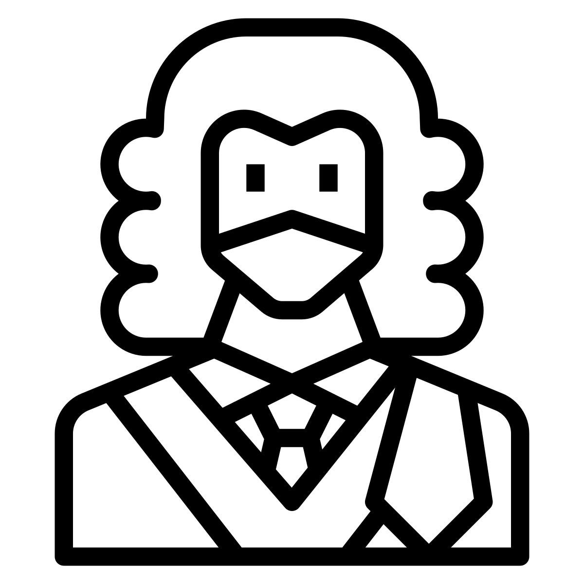 judge in mask icon