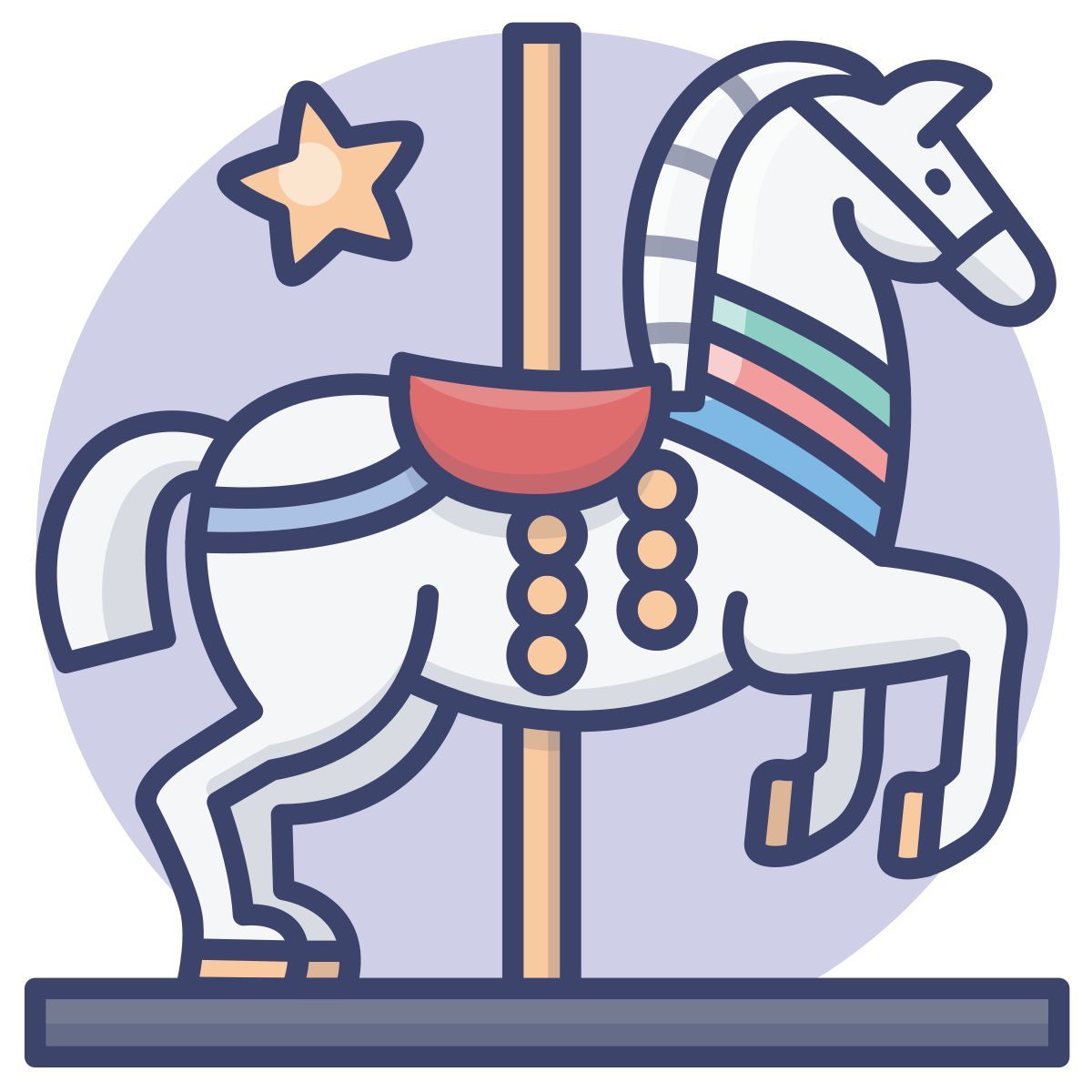 horse carousel icon