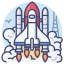external rocket-transportation-vol2-microdots-premium-microdot-graphic icon