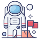 external astronaut-space-astronomy-microdots-premium-microdot-graphic-2 icon