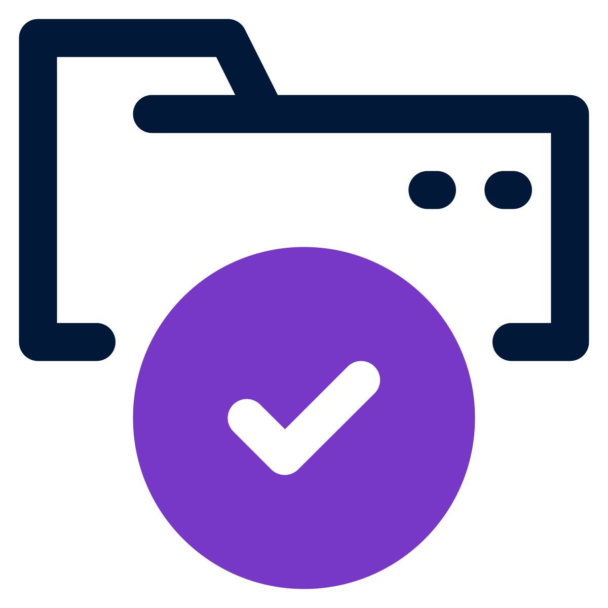 aprovar pasta icon