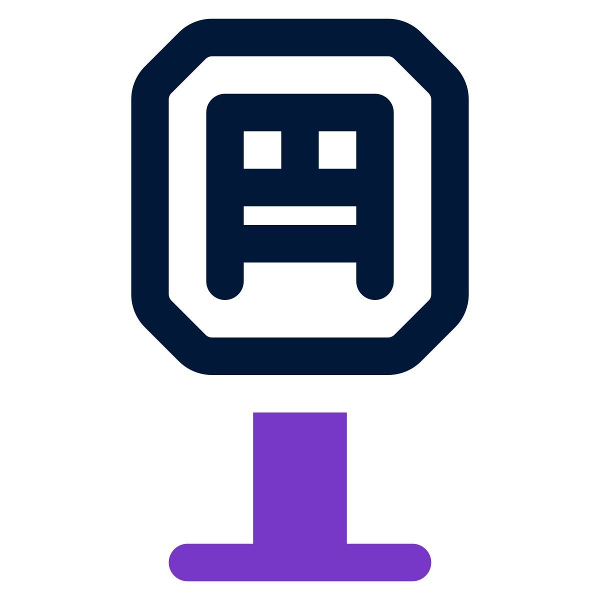 bus sign icon
