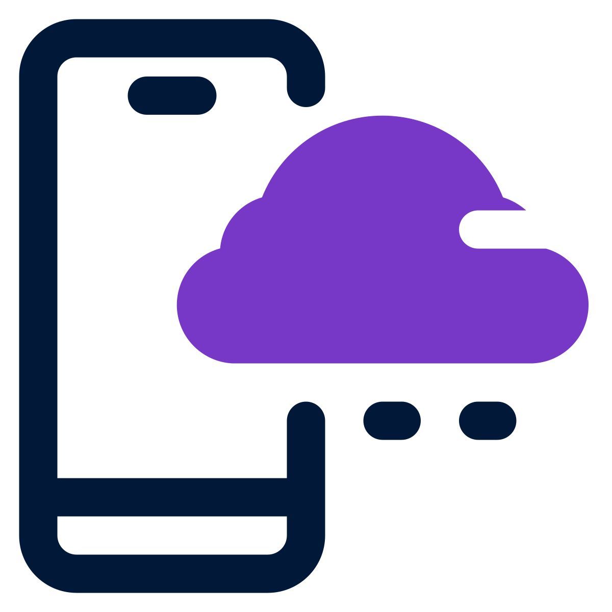smartphone weather forecast icon