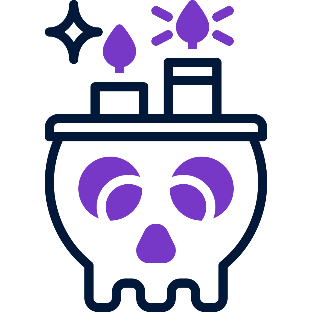 external skull-candle-halloween-mixed-line-solid-yogi-aprelliyanto icon