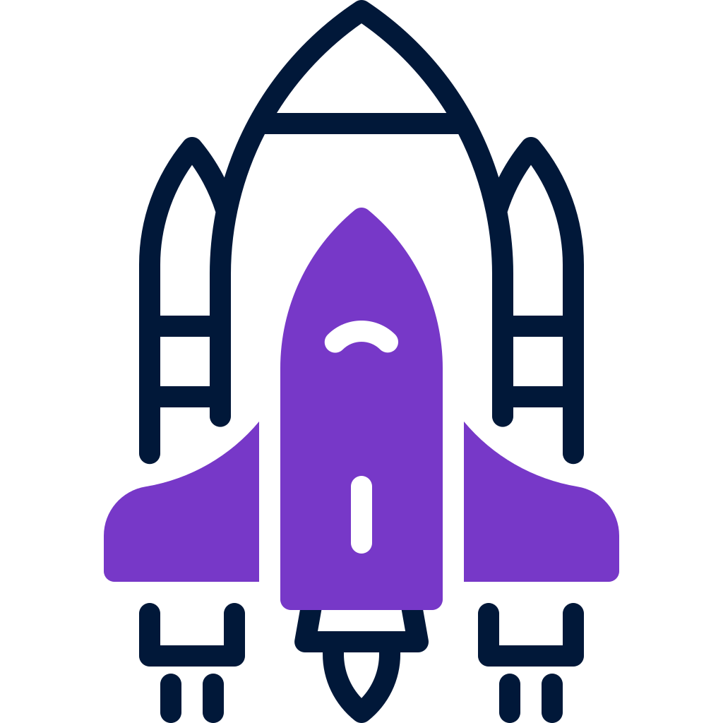 external space-shuttle-space-traveler-mixed-line-solid-yogi-aprelliyanto icon