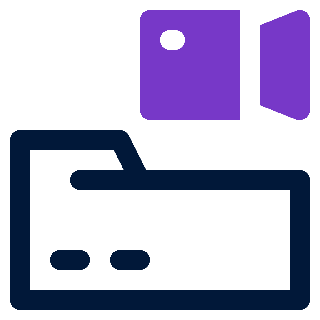 external video-folder-file-document-mixed-line-solid-yogi-aprelliyanto icon