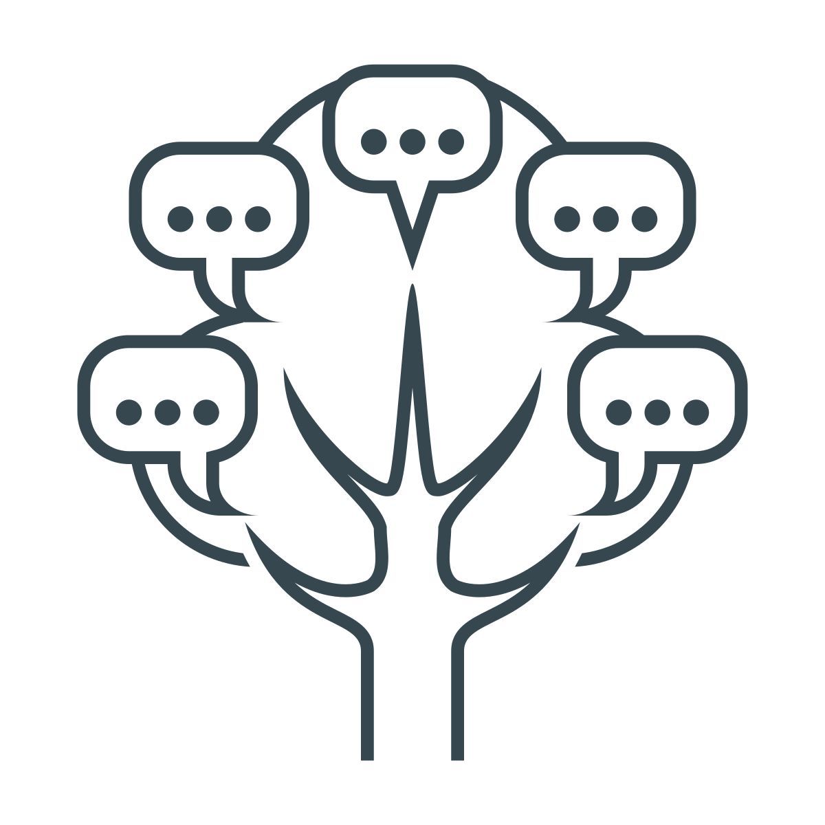 blogging chat tree icon