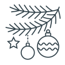 external branch-christmas-and-new-year-modern-lines-kalash icon