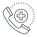 external call-healthcare-and-medicine-modern-lines-kalash icon
