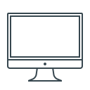 external monitor-hardware-devices-and-gadgets-modern-lines-kalash icon