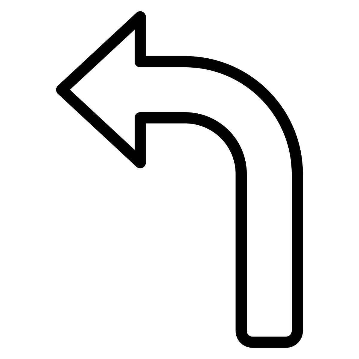 turn left icon