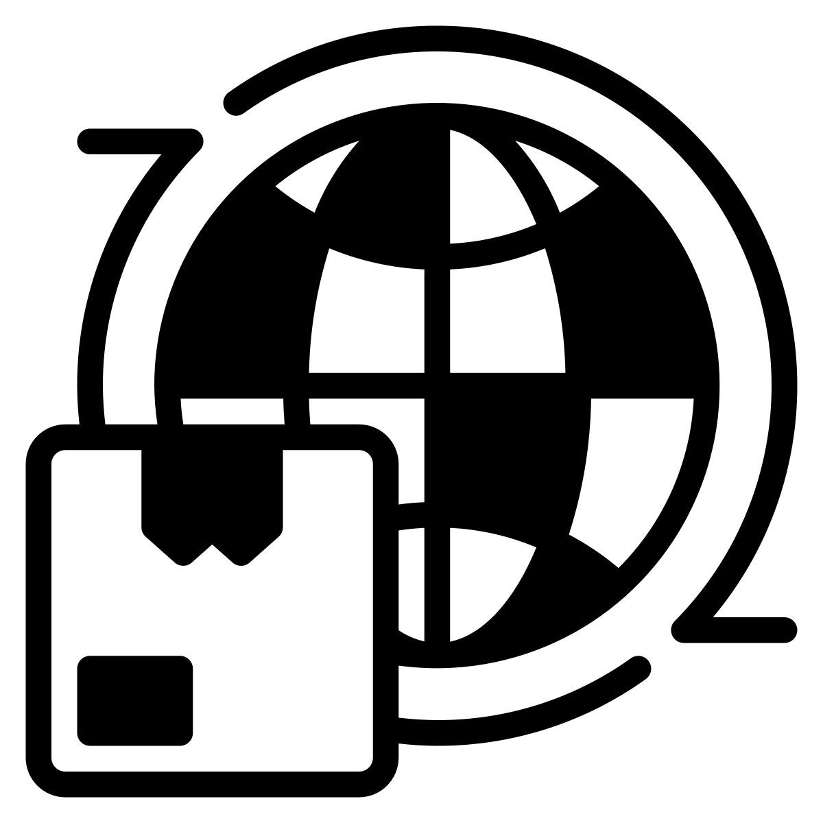 worldwide shipping icon