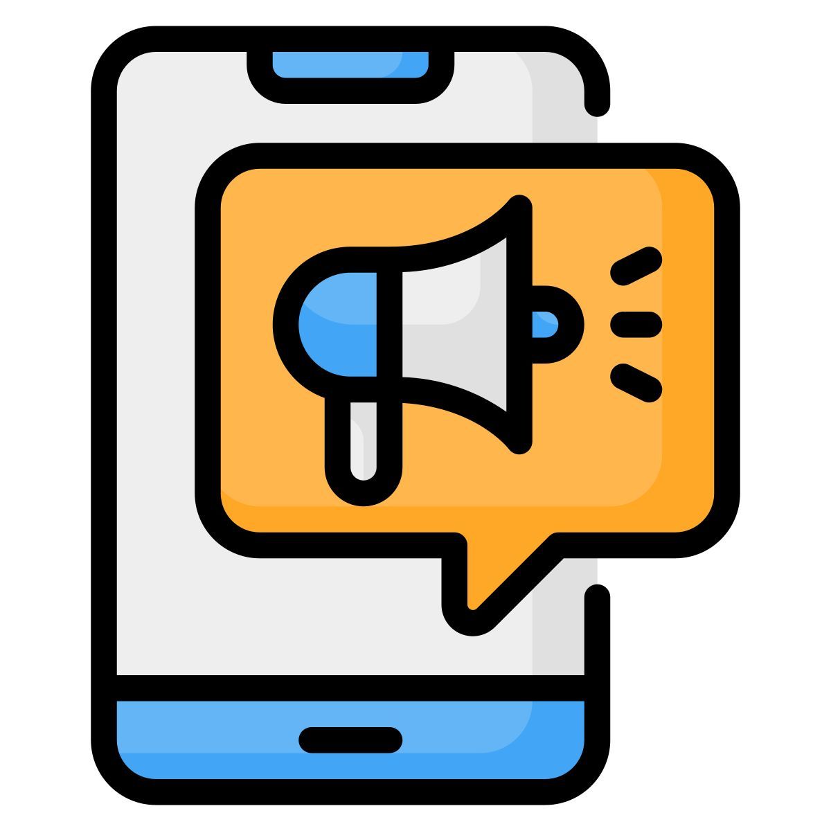 mobile marketing icon