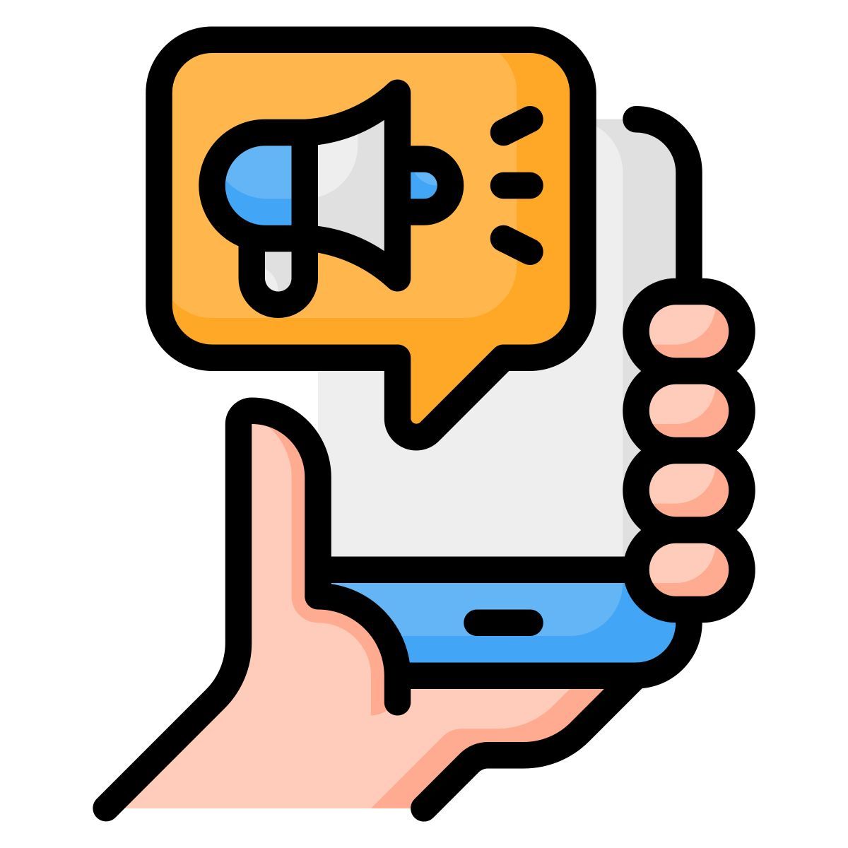 mobile marketing icon