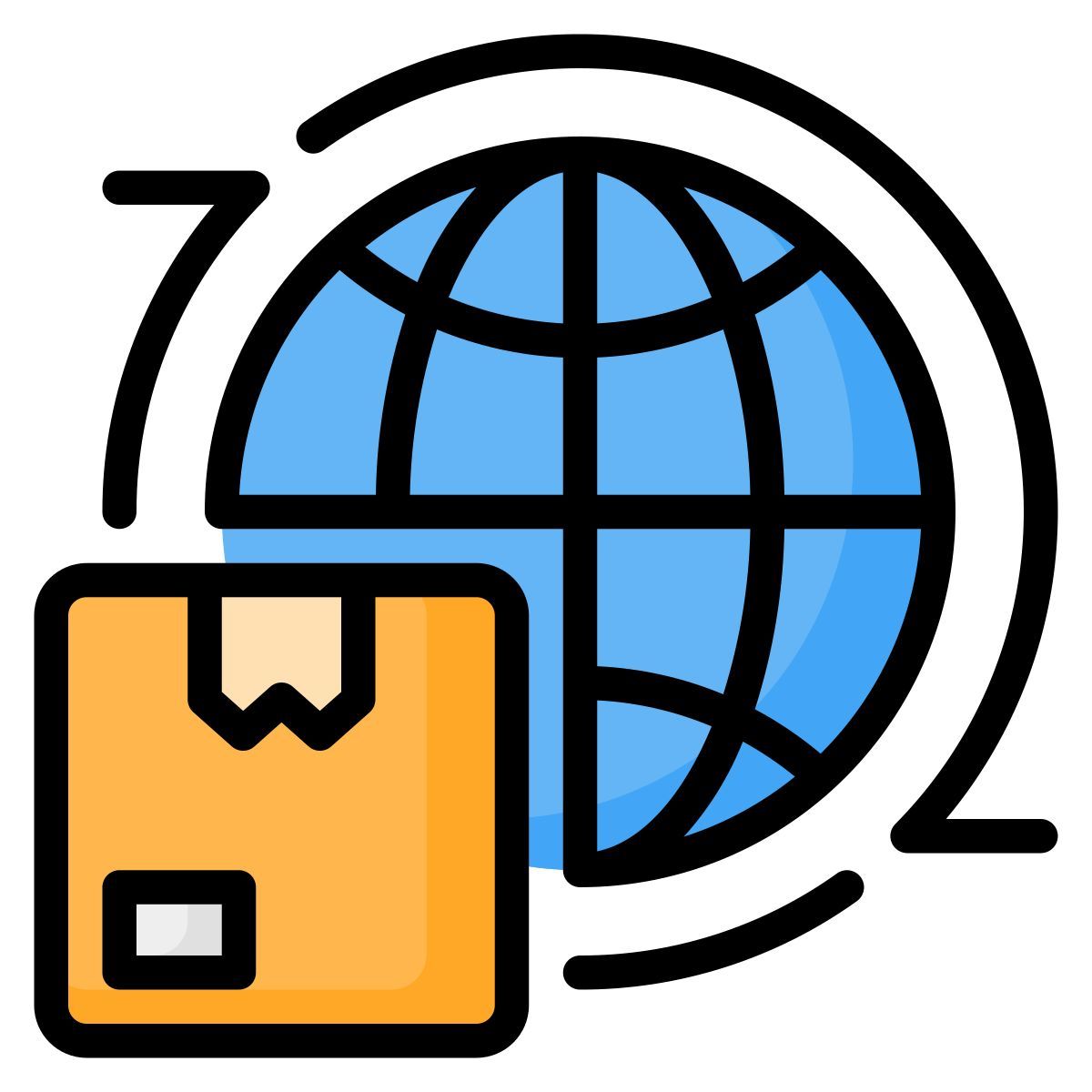 worldwide shipping icon
