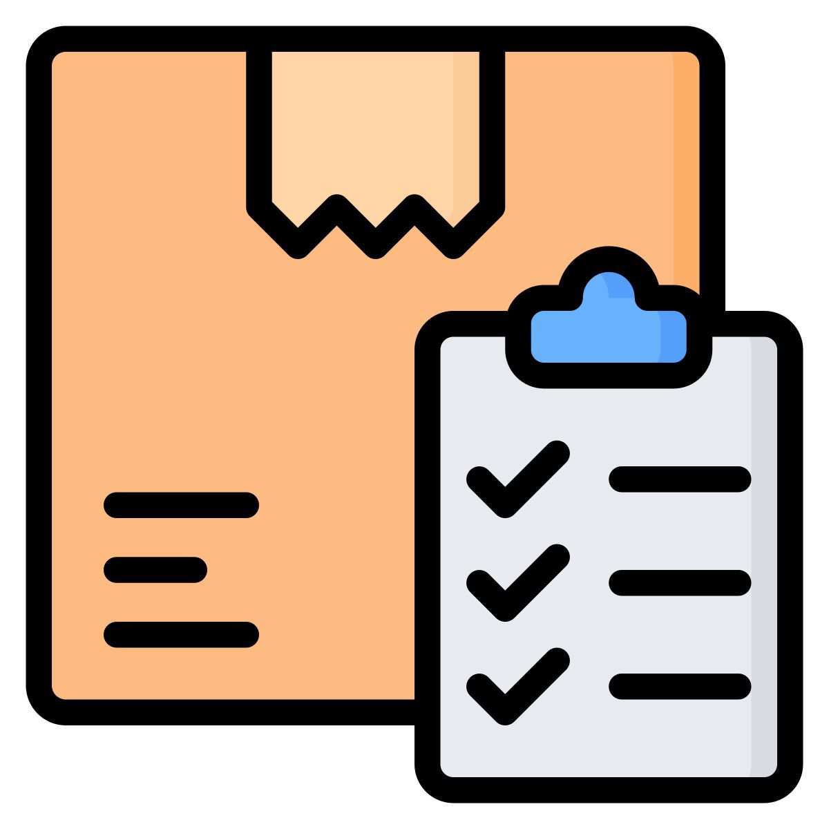 checkliste für die lieferung icon