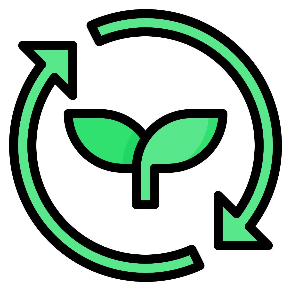 organic recycle icon