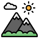 external Mountain-camping-nawicon-outline-color-nawicon icon