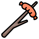 external Sausage-camping-nawicon-outline-color-nawicon icon