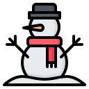 external snowman-winter-nawicon-outline-color-nawicon icon