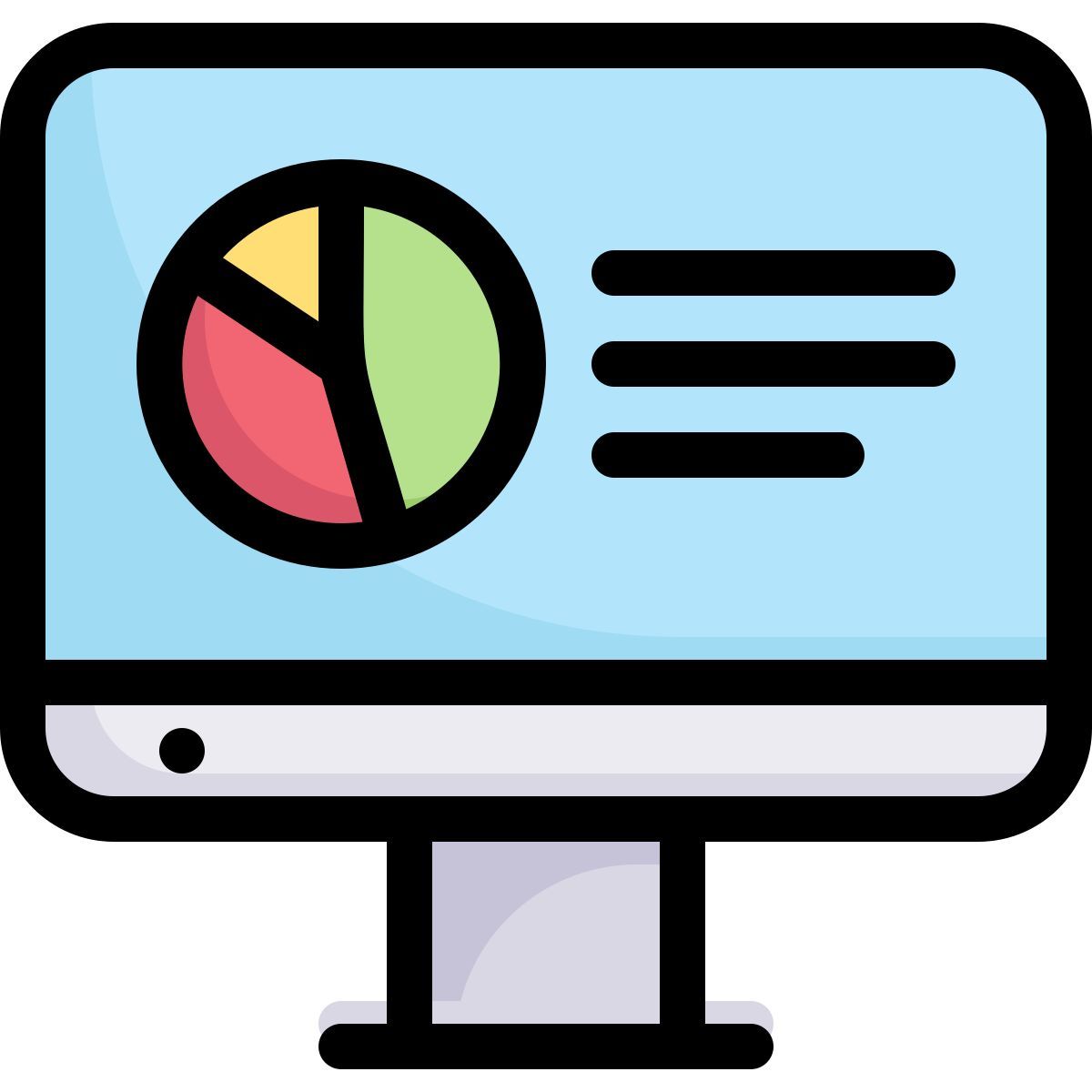 analytic pie chart icon