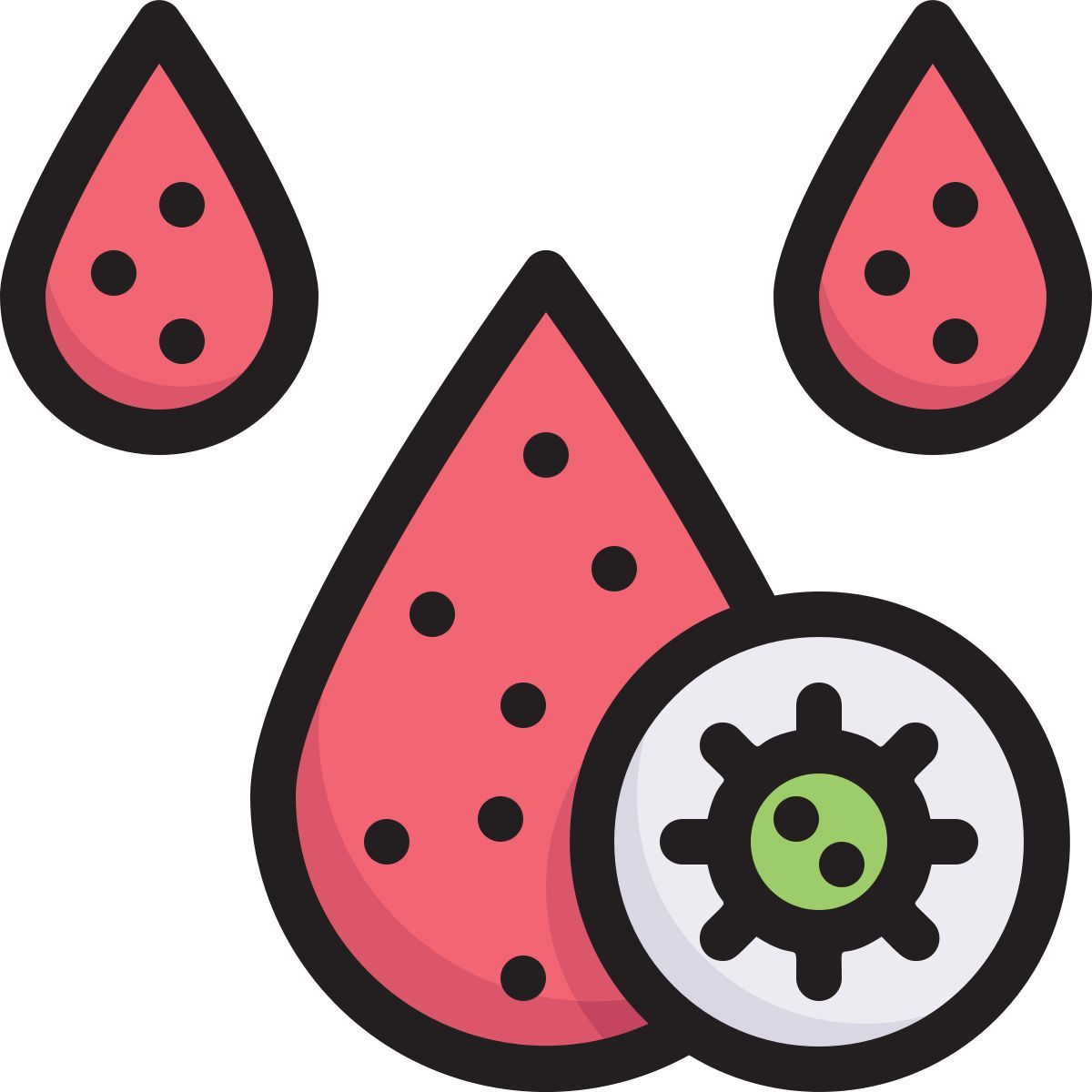 blood drop virus icon