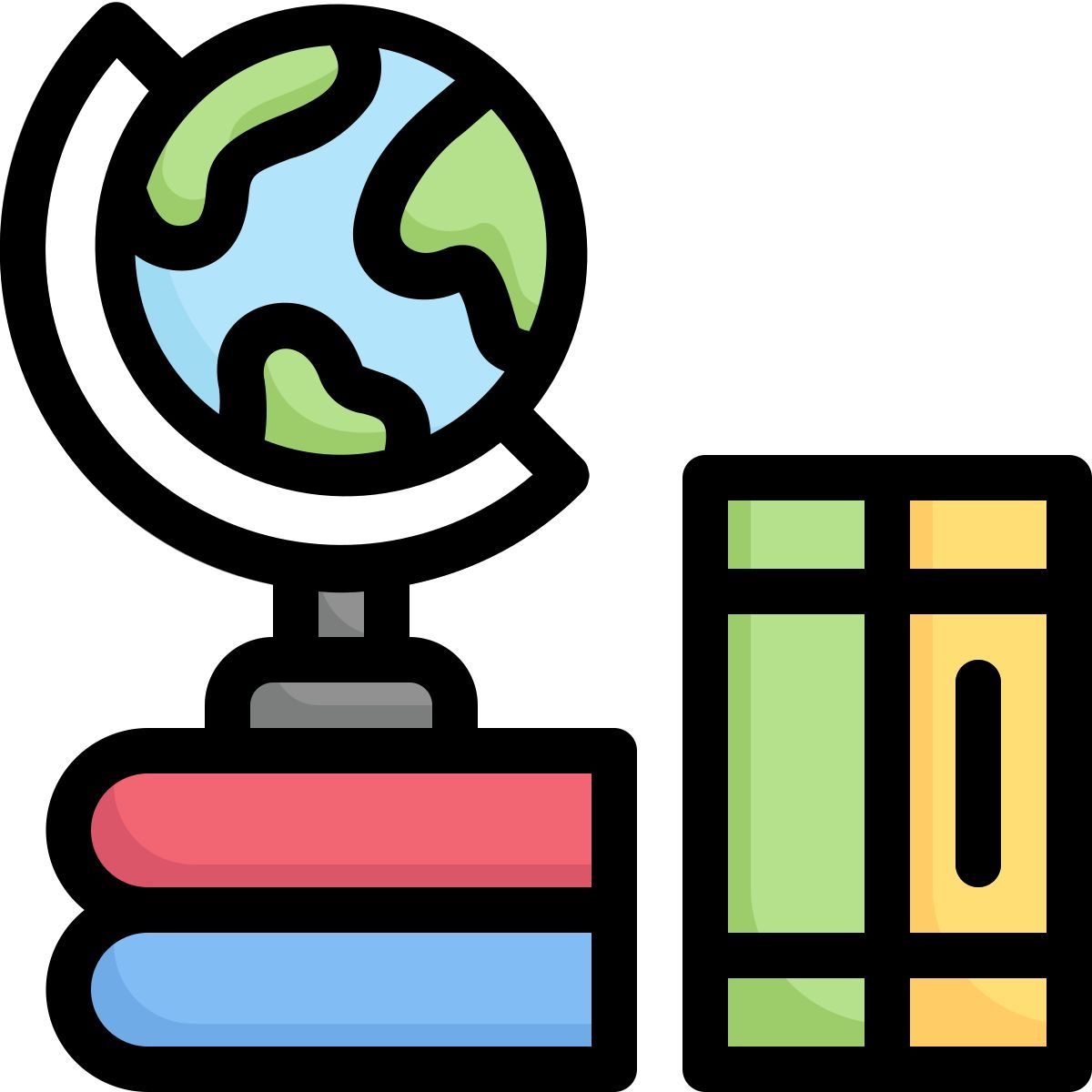 book and globe icon