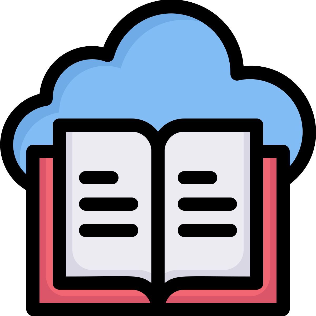 book data cloud icon