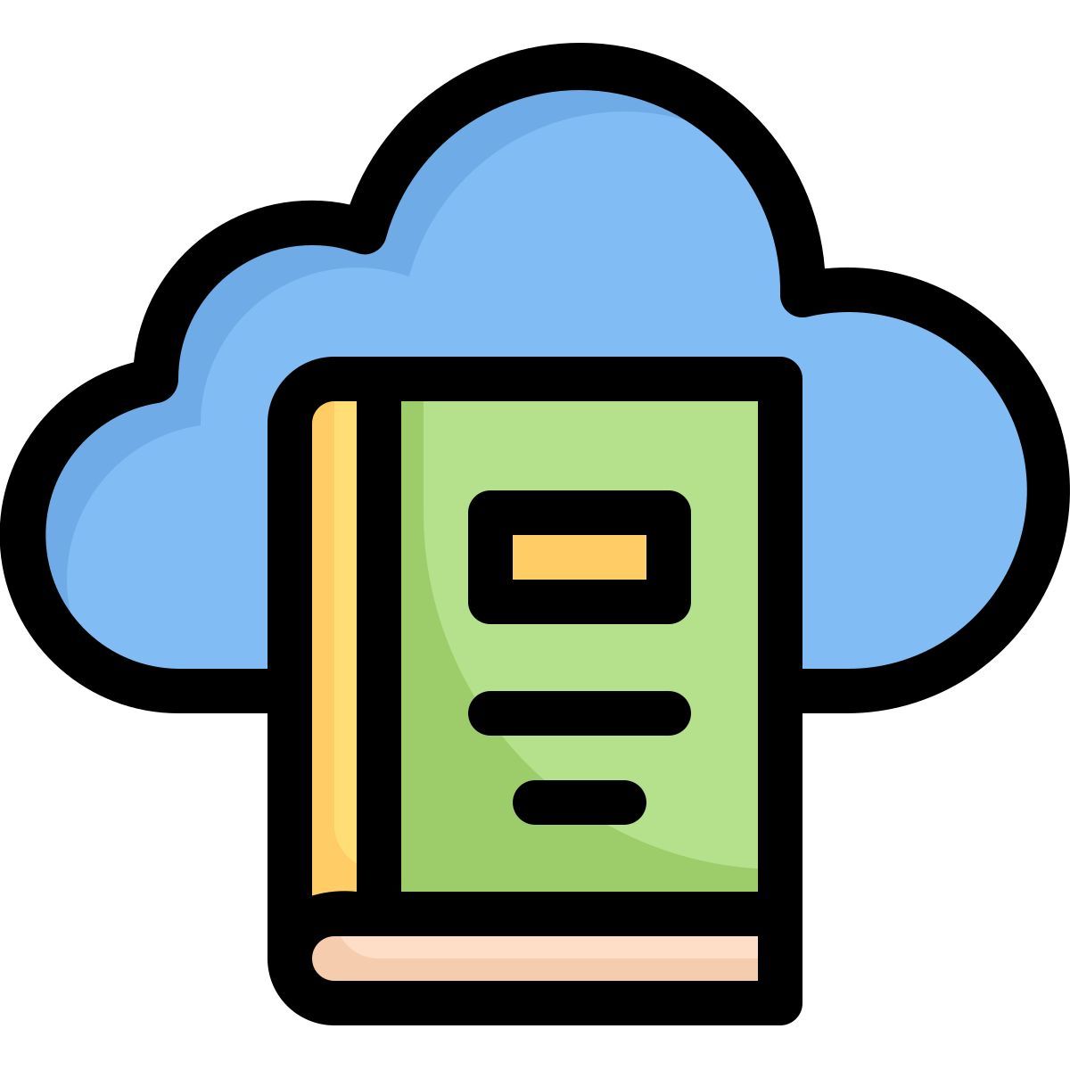 book on cloud icon