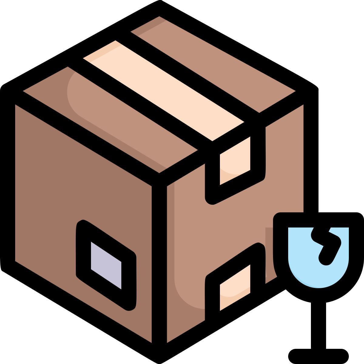 box with fragile icon