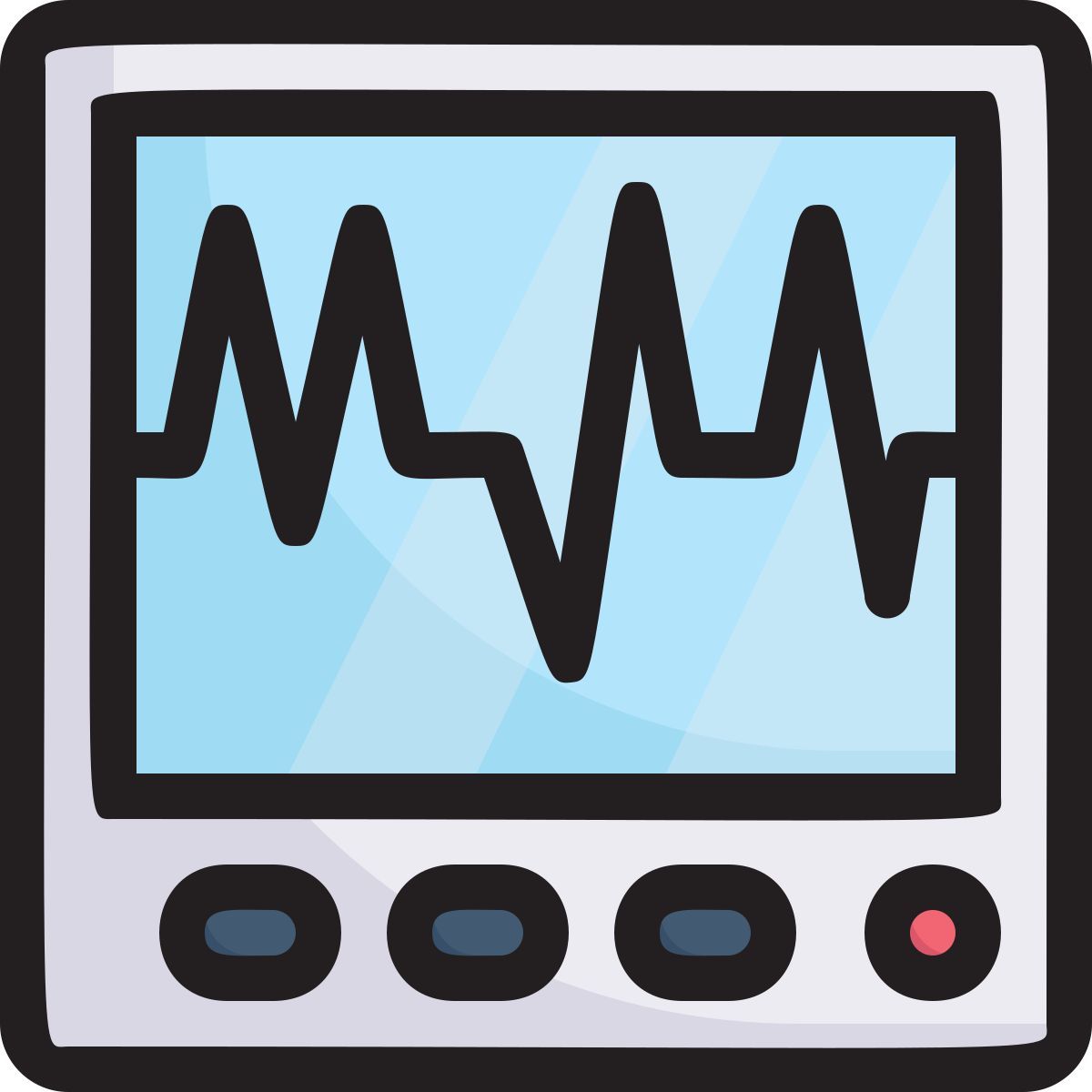 cardiogram on screen icon