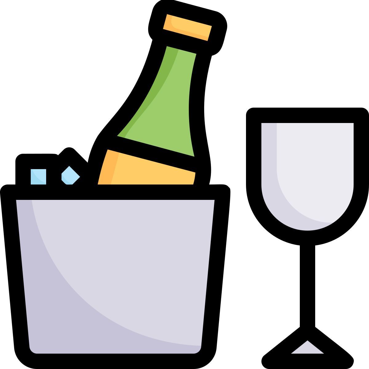 Champagne dans un seau icon