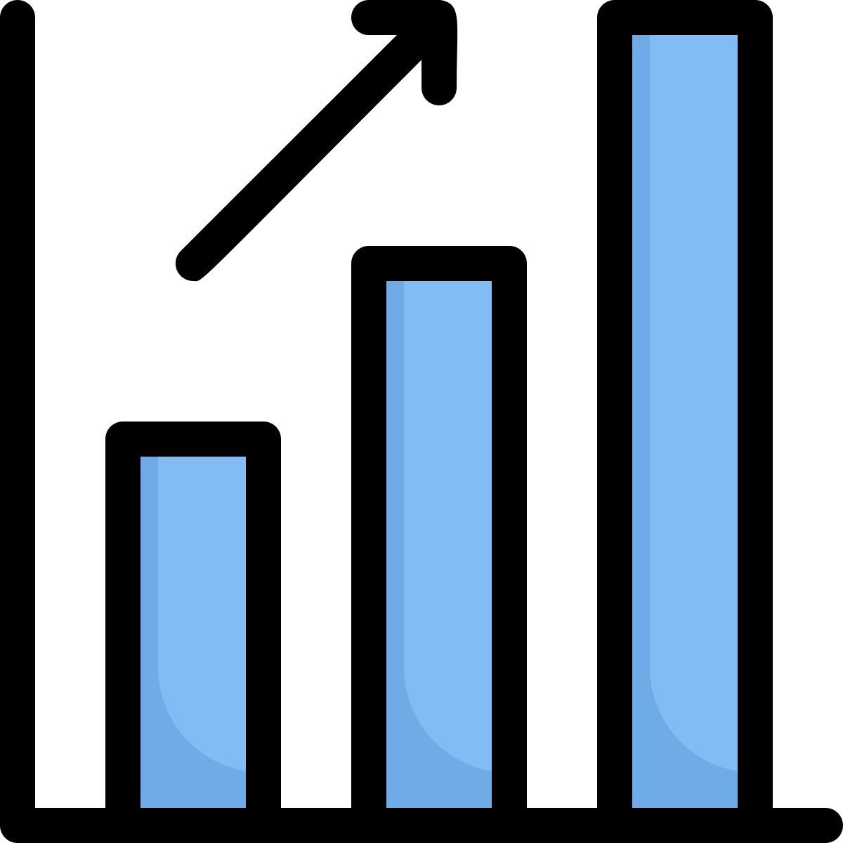 chart statistic rise up icon