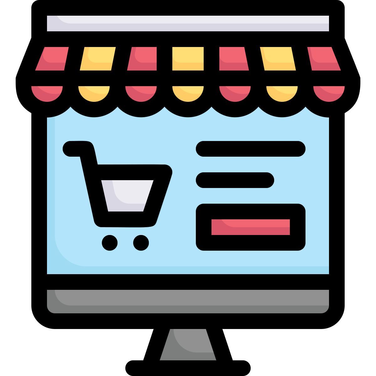 computer online shop icon