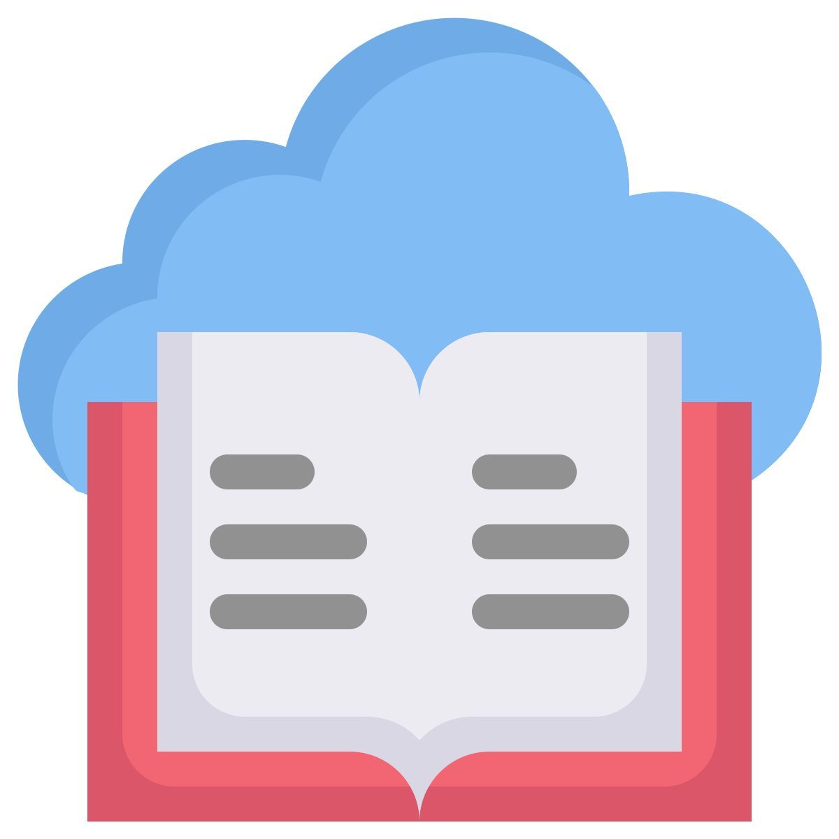 book data cloud icon