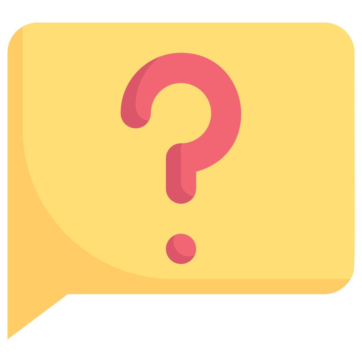 bubble word question sign icon