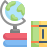external book-and-globe-online-learning-flat-obvious-flat-kerismaker icon
