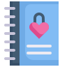 external diary-love-valentines-day-flat-obvious-flat-kerismaker icon