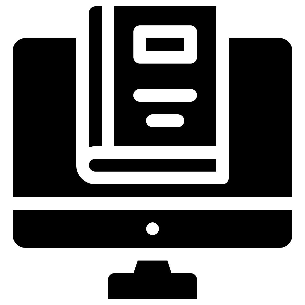 book on monitor icon
