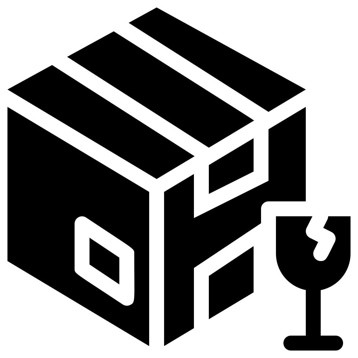box with fragile icon