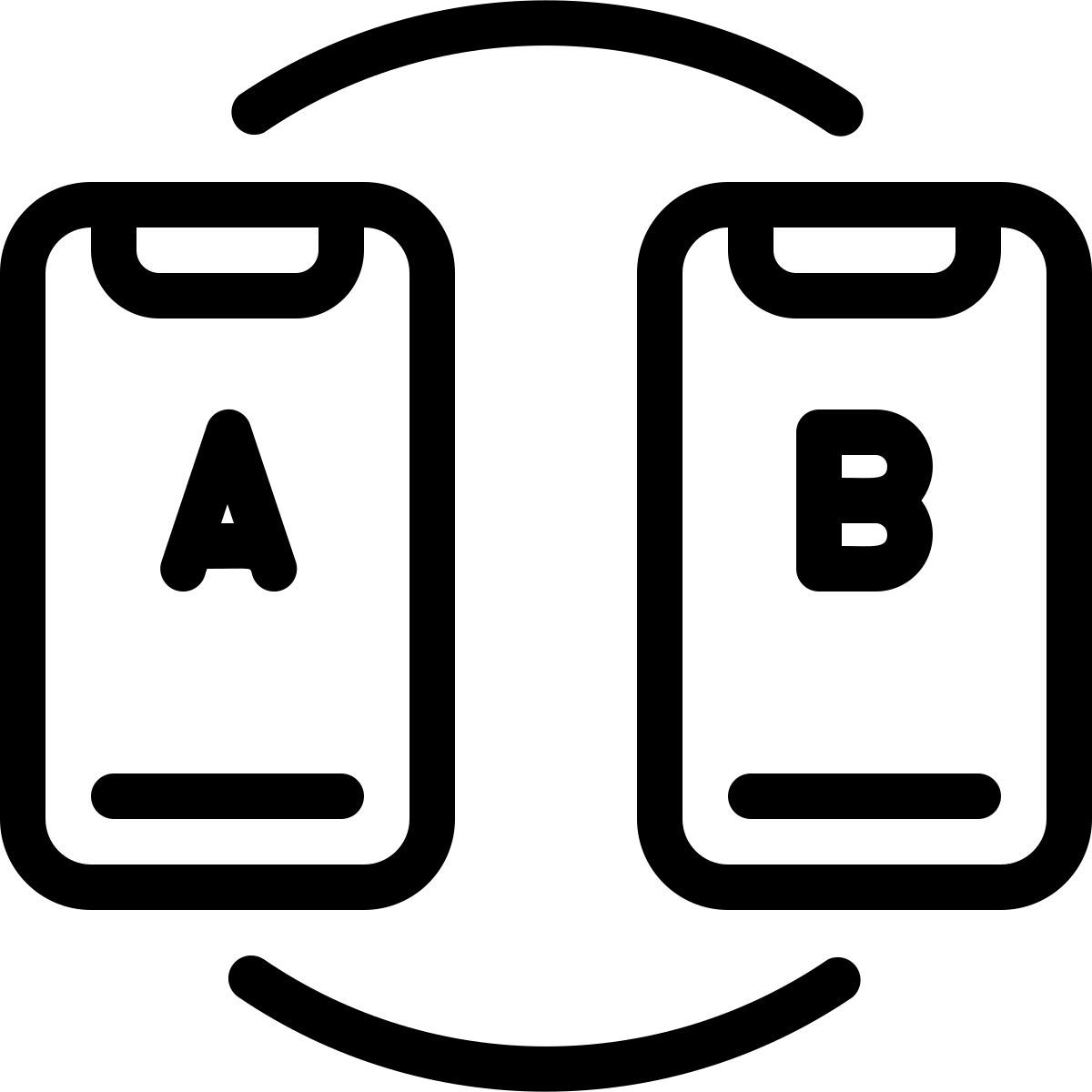 a b comparison icon