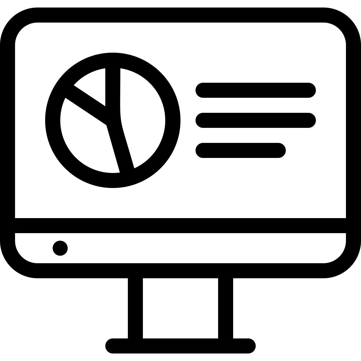 analytic pie chart icon
