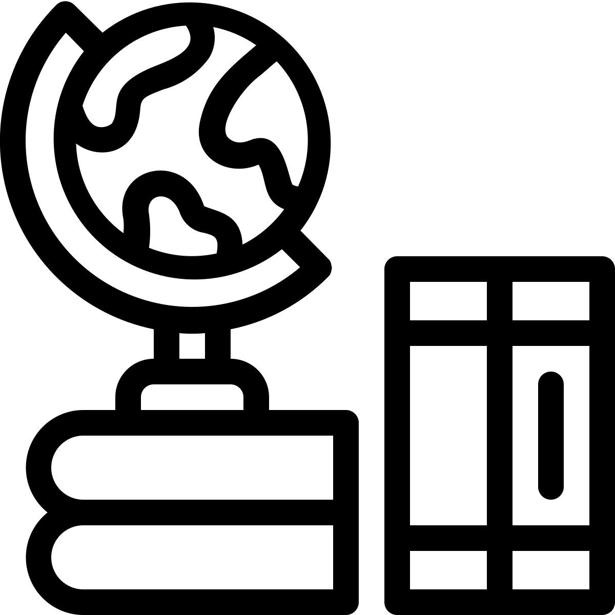 book and globe icon