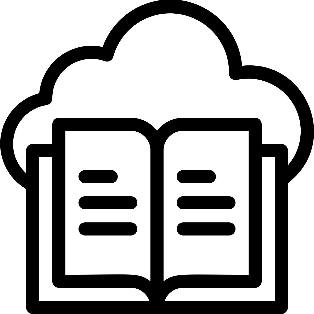 book data cloud icon