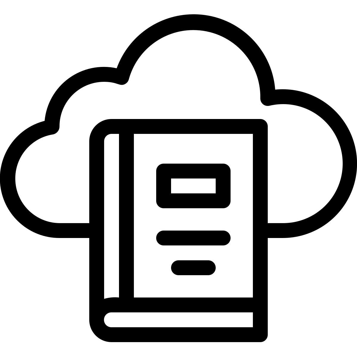 book on cloud icon