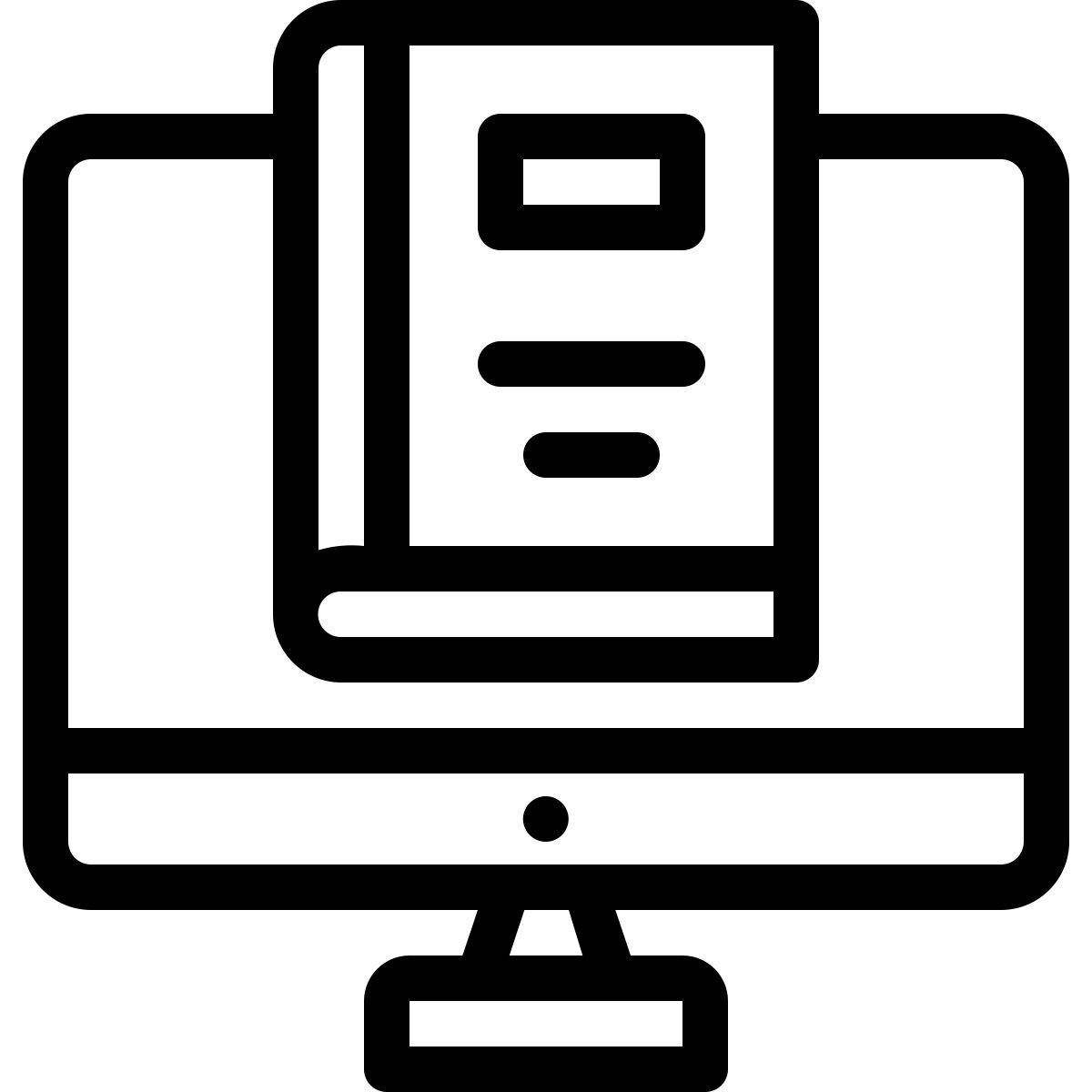 book on monitor icon