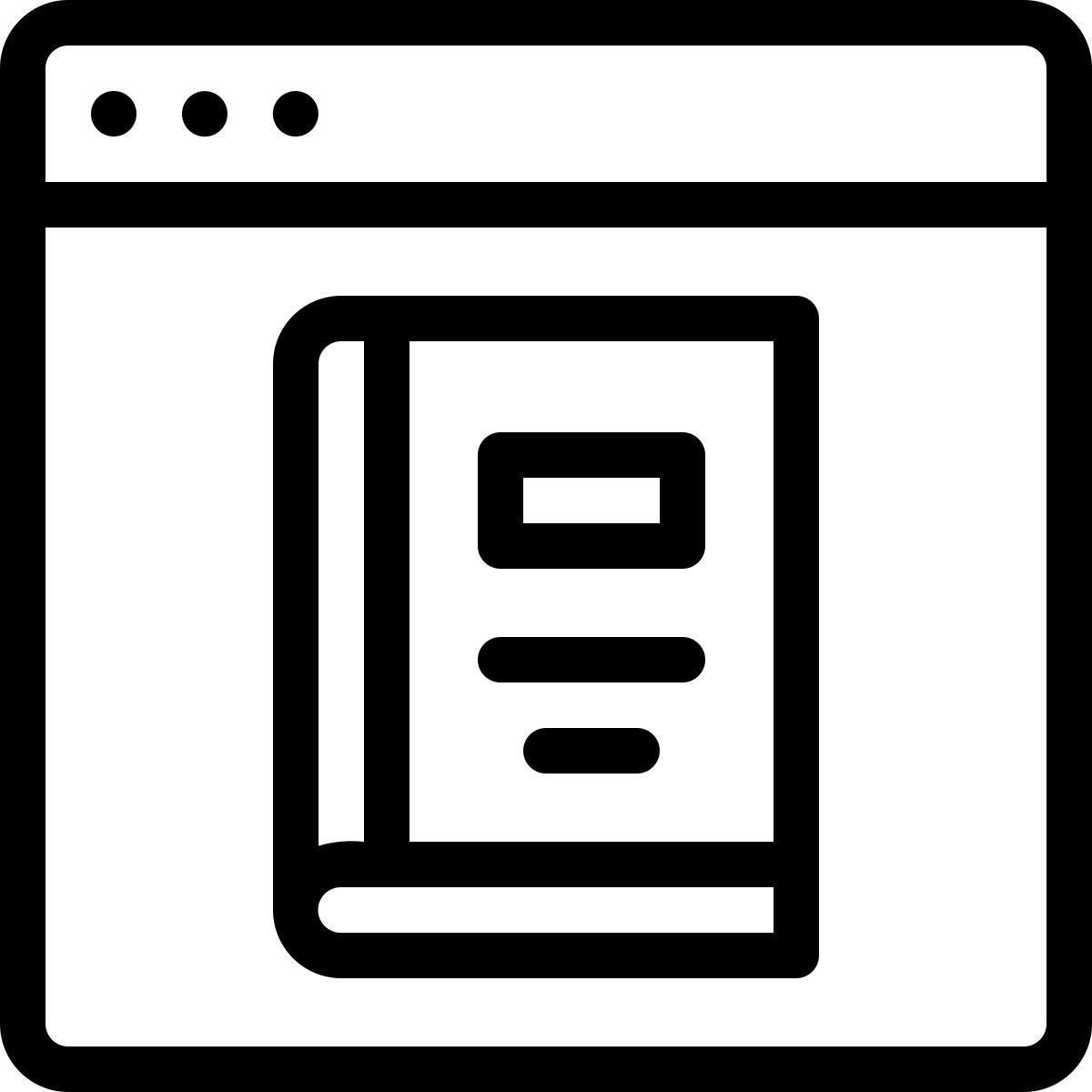 book on the website icon